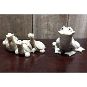 Figurine Quarry Critters Set Frogs + Baby Turtles Second Nature Design 2000
